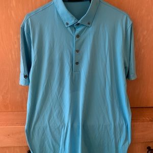 Matte Grey Light Blue Polo